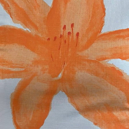 Tiona Tee in Blue with Orange Painted Flower