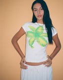 Image of Tiona Printed Tee in Summer Flower Lime