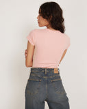 Image of Tiona Cropped Tee in Peony Pink Bunny