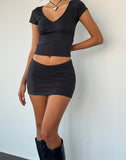 Image of Vidia V Front Mini Skirt in Ocean Storm