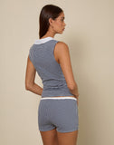 Image of Tisuka Polo Top in Seersucker Gingham Navy