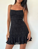 Image of Tita Mini Dress in Black Sequin Lace