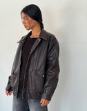 Image of Tobias Jacket in PU Dark Chocolate