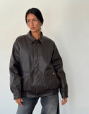 Image of Tobias Jacket in PU Dark Chocolate