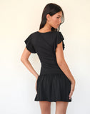 Image of Toinette Drop Waist Mini Dress in Black