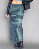 image of Rindu Midi Skirt in Cityscape Green