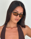 Image of Sorello Sunglasses in Black with Orange Lenses