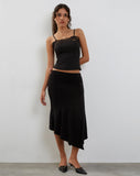 Image of Tucci Vest Top in Slinky Lace Black