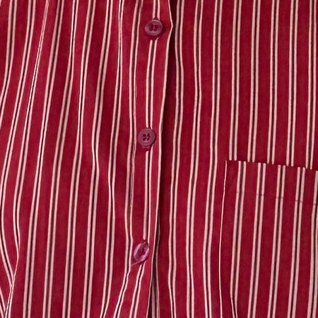 Turner Oversized Shirt in Maroon Stripe