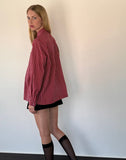 Image of Turner Oversized Shirt in Maroon Stripe