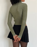 Image of Tuzifa Cropped Jumper in Olive