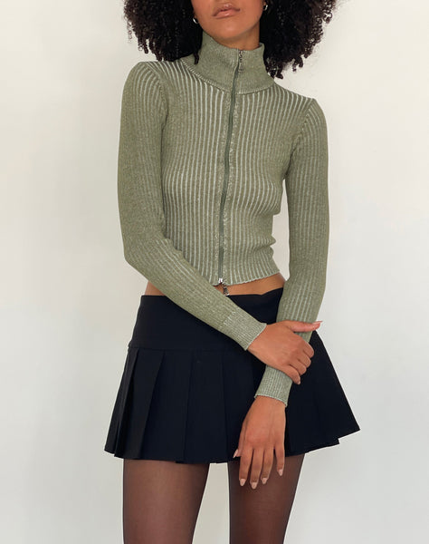 Image of Tuzifa Cropped Jumper in Olive