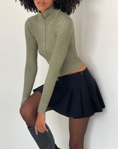 Image of Tuzifa Cropped Jumper in Olive