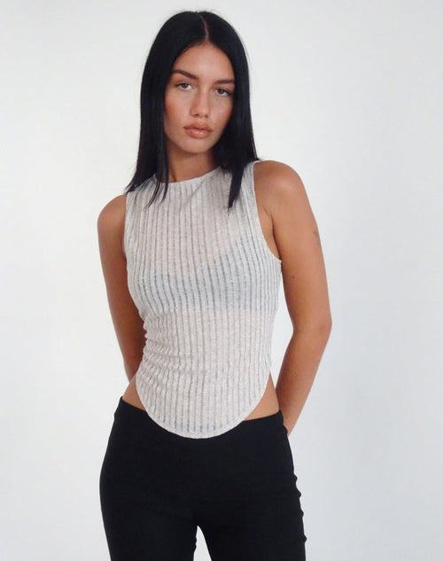 image of Tyla Knitted Top in Oatmilk