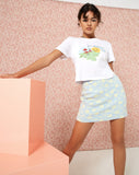 Image of Riani Mini Skirt in Baby Shroom Blue and Yellow