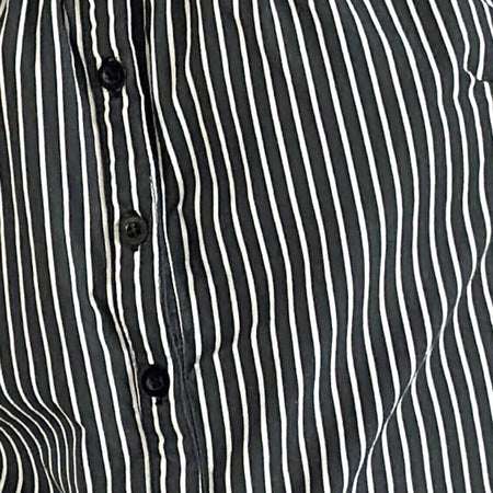 Ulsan Fitted Shirt in Black and Grey Stripe