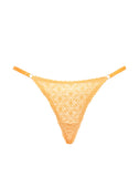 Image of Uras Thong in Tonal Flower Lace Orange with Trim