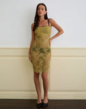 Image of Urian Dress in Eyelash Lace Chartreuse