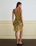 Image of Urian Dress in Eyelash Lace Chartreuse