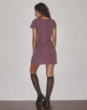 Image of Vaiso Mini Dress in Flowing Rose Deep Purple