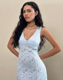 Image of Valea Midi Dress in Zinnia Lace Blue