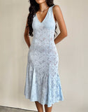 Image of Valea Midi Dress in Zinnia Lace Blue