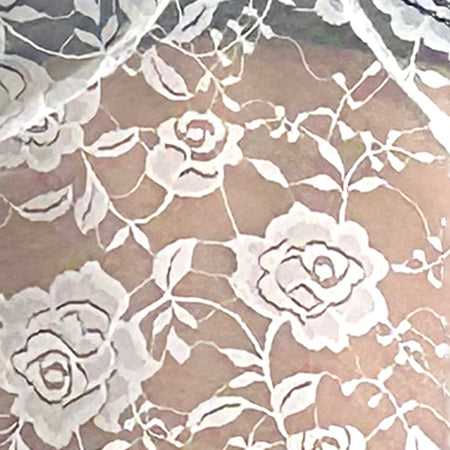 Valea Unlined Midi Dress in Ivory Big Rose Lace