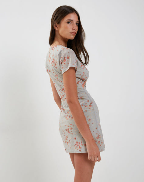 image of Vania Mini Dress in Ditsy Rose Cluster