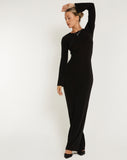 image of Varna Long Sleeve Maxi Dress in Black