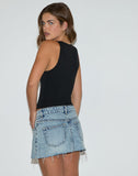 Image of Veira Daisy Applique Top in Black