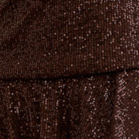 Veloria Mini Dress in Drape Sequin Brown
