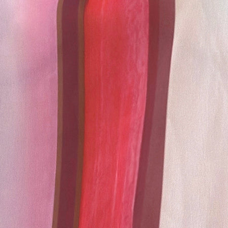 Veloria Halterneck Mini Dress in Pink Sheer Chiffon Painted Stripe