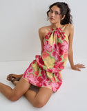 Image of Veloria Mini Dress in Bold Multi Colour Floral