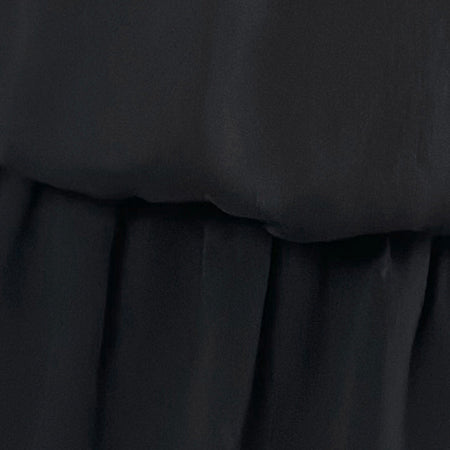 Veloria Halterneck Mini Dress in Black Chiffon with Lining