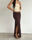 Image of Venah Rayon Maxi Skirt in Bitter Chocolate