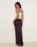 Image of Venah Rayon Maxi Skirt in Bitter Chocolate