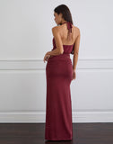 Image of Venya Maxi Skirt in Cupro Burgundy