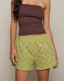 Image of Verie Short in Little Daisy Broderie Lime
