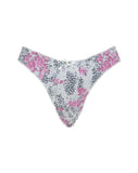 Image of Veroly Bikini Bottom in White Jungle Flower Print