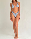 Image of Veroly Bikini Bottom in Floral Stripe with Bows