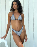 Image of Veroly Bikini Bottom in Floral Stripe with Bows