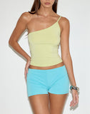 Image of Vey One Shoulder Basic Top in Pistachio Green