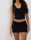 Images of Vidia V Front Mini Skirt in Black