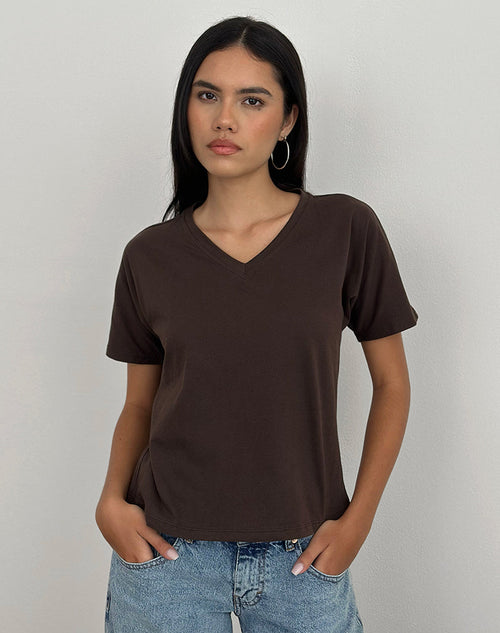 Image of Viman Top in Jersey Chocolate
