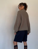 Image of Viola Oversized Knitted Jumper in Light Olive