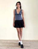 Image of Vishata Top in Mini Gingham Dark Blue