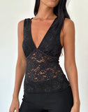 Image of Vishata Top in Black Sequin Lace