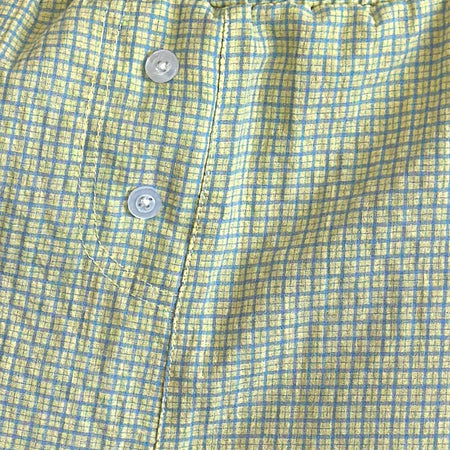 Voir Short in Poplin Gingham Yellow and Blue