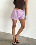 Image of Voir Shorts in Poplin Pink and Purple Stripe