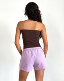 Image of Voir Shorts in Poplin Pink and Purple Stripe